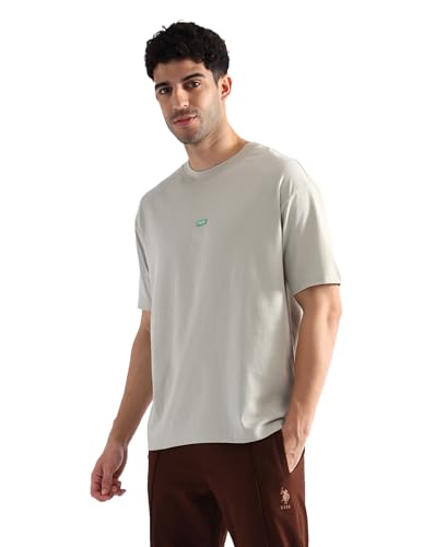Image of U.S. Polo ASSN. Mens OEE04 Pure Cotton Oversized Lounge T-Shirt