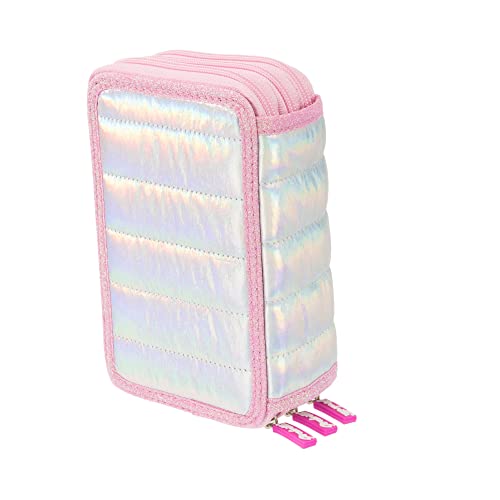 Girabrilla Nice Group Unicorn Pencil Case with 3 Compartments for Children Duvet Effect, Pink - Image 2