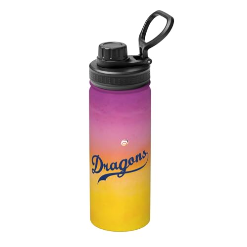 For 中日ドラゴンズ 水筒 スポーツボトル ステンレスボトル 真空断熱 保温 保冷 直飲み 大容量 軽量 アウトドア 通勤 通学 男女兼用 530ml