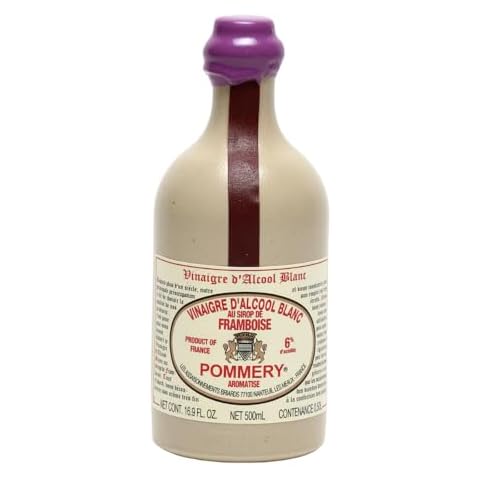 Pommery Raspberry Flavored White Wine Vinegar in a Sandstone Bottle - 16.9oz Cover