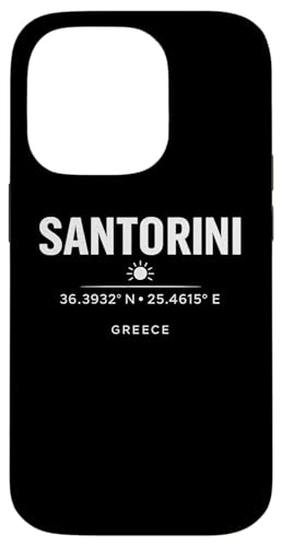 Santorini Greece Coordinates Mediterranean Travel Design �X�}�z�P�[�X iPhone 14 Pro �p