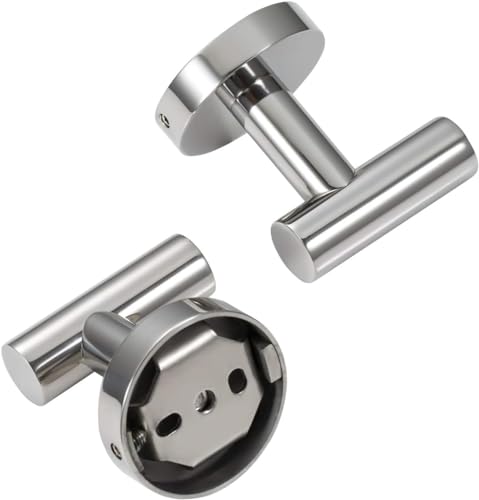 QNIIAED 2 Pcs Bathroom Towel Hook,Screw in Metal Coat Robe Hook SUS 304 Stainless Steel Heavy Duty Wall Door Hanger for Bathroom Kitchen Garage Home Hotel Office(Chrome) - Image 3