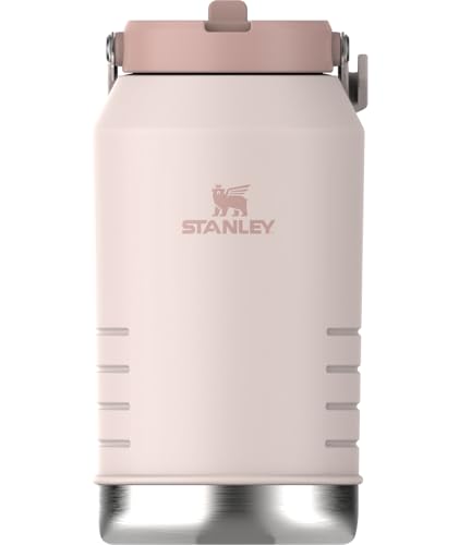 Image of Stanley IceFlow 2.0 Flip Straw Jug with Handle 96 oz | Twist On Lid and Flip Up Straw | Leakproof for Travel and Sports | Insulated Stainless Steel |BPA-Free | Rose Quartz