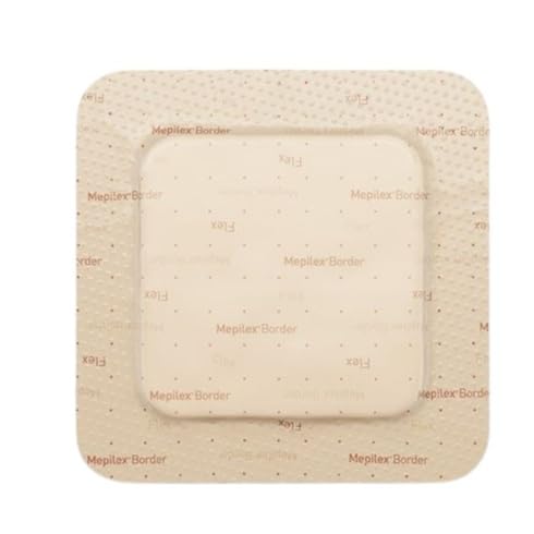 Mepilex Border Flex 7,5 cm x 7,5 cm, samoprzylepny, delikatny bandaż z pianki silikonowej, sterylny opatrunek, 5 sztuk