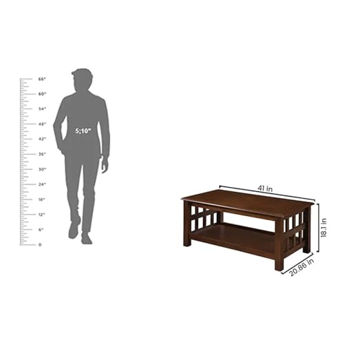 Image of Royaloak Sepang Malaysian Wooden Coffee Table | Beveled Design with Solid Wood Veneer | Sturdy Solid Wood Legs | Bottom Shelf for Extra Storage | Ideal Cofee Table Wooden for Contemporary Living Rooms