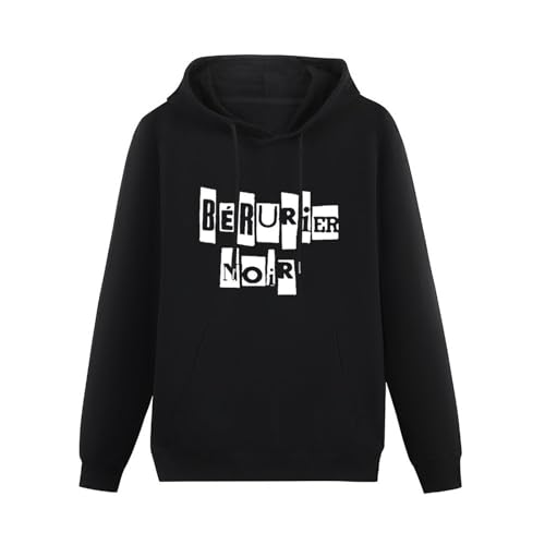 Hoody Men's Hoodie with Pocket Bérurier Noir Hoodies Long Sleeve Pullover Loose Hoody Mens Sweatershirt Size XL