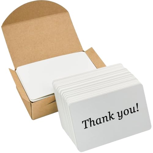 100 Pièces Cartes en Papier Vierges, Papier Carte de Visite, Flash Cards, Cartes de Papier Vierges, Carte de Postale, Carte de Remerciement - 9 x 5,2 cm