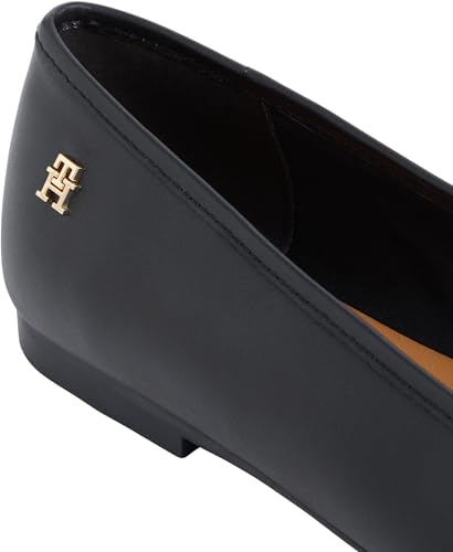 Tommy Hilfiger Damen Ballerinas Smooth Ballet aus Leder, Schwarz (Black), 41 – Ansicht 5