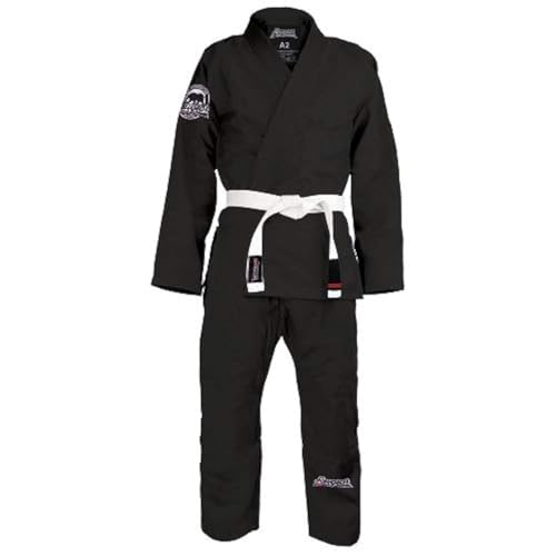 Revgear Arroyo Ultimate Starter JIU Jitsu GI | Perfect for Beginners | Durable Gi Ready to Withstand Daily Training (Black, A1)