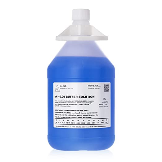 Analytical Solutions pH 10 Buffer Solution, Color Coded Blue, pH ...