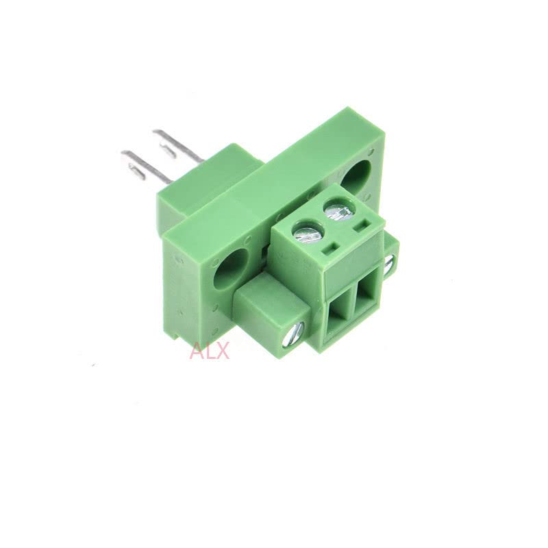 5SETS KF2EDGWB 2pin 5.08MM Pitch Straight pluggable Screw Terminal Block 5.08 2 pin Bulkhead Type Connector Plug + Socket 300v