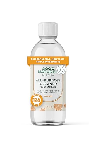 Good Natured Brand All-Purpose Cleaner Concentrate | 8oz makes 128oz | Orange Essential Oil | 16X Concentrated Natural Multi-Surface Cleaner