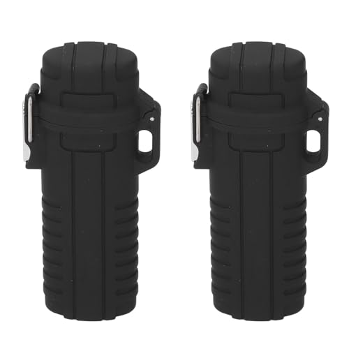 SIXRUN 2 Stück Wasserdichter Aufbewahrungsschlauch mit luftdichter Deckel, robuste Plastikbox mit praktischer Aufhängeseil für Unterwegs (Black)