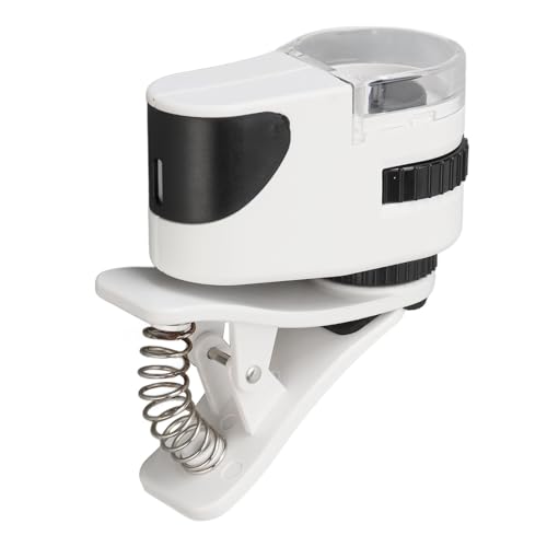 Image of Clipon Magnifier Phone Clipon Microscope Magnifier 2 Brightness Levels Portable 50X Zoom Rechargeable for Smartphones