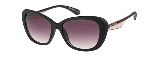 Superdry SDS-5022 Women's Sunglasses 104 Rubberised Black- Pink Crystal/Smoke Fade