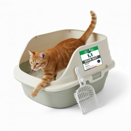 Offenes Katzenklo 50 x 40 x 40 cm- Praktische Katzentoilette für jeden Haushalt