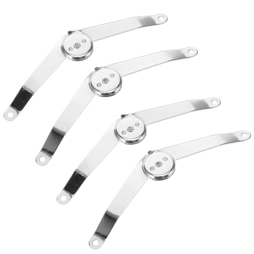 ledmomo 4個 曲手支?杆 ヘビーデューティー蓋ヒンジ 木箱用折り畳み式蓋サポート 耐荷重仕様 おもちゃ箱 収納箱対応 プロ仕様補修パーツ