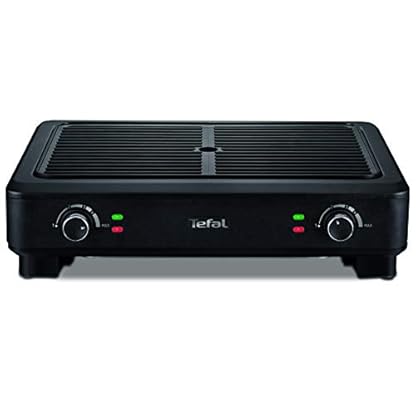Tefal Elektrogrill Smoke Less TG9008 | Elektrischer indoor BBQ Tischgrill | Wenig Rauch und Geruchsbildung | 2 unabhängige Grillflächen | Thermostate mit 5 Einstellungen | leichte Reinigung | 2000W – Bild 5