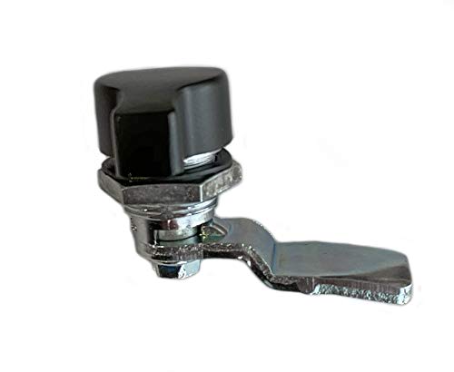 Image of Black Zink Steel Cam Latch Lock - for Padlock 8mm Shackle - Grip 1 inch inch - NEMA 4, IP65 Dust Tight Waterproof - RV Camper Truck Mailbox Pickup Cabinet - Southco E5-31