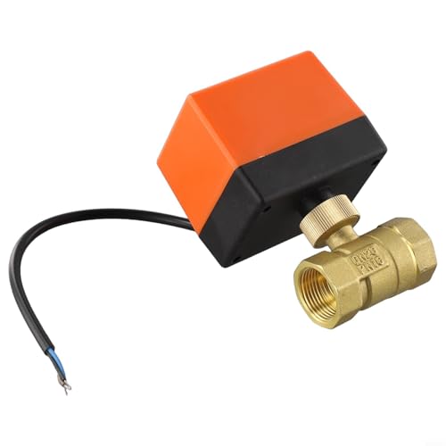 Válvula de bola eléctrica DN20 de dos vías motorizada con control de 3 cables y 2, válvula de latón para aplicaciones de agua fría y caliente como calefacción y sistemas solares
