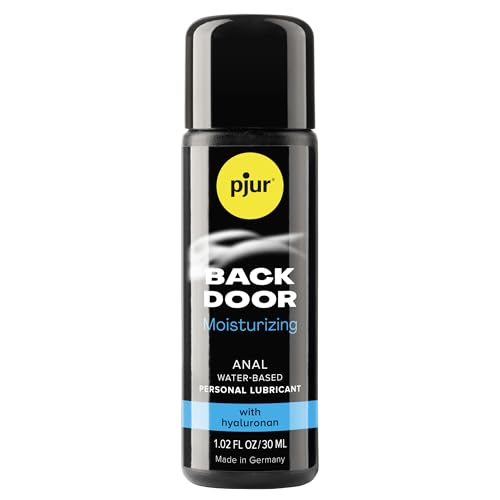 pjur Back Door Moisturizing Water-Based Lubricant, Long-Lasting Glide with Hyaluron, Gentle Formula for Sensitive Use, Toy-Compatible - 1.02 oz / 30 ml
