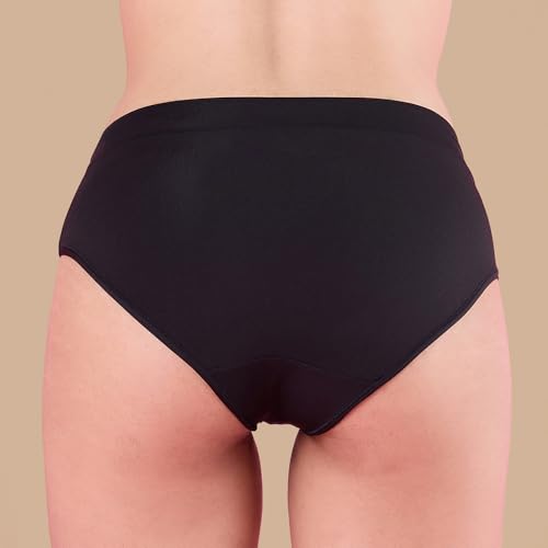 Image of NYKD Women's Ultimate Comfort and Flexibility: Elastic-Free Stretch Panties that Adapt and Delight, Mark-Free Waistband | Slip On | Mid Waist | Full Coverage | Solid - NYP342