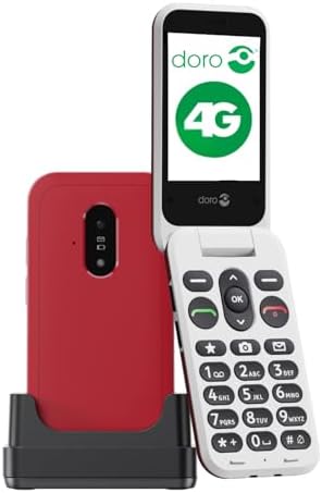 doro Leva E22 Téléphone à rabat 4G pour personnes âgées Grand écr...