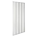 VeeBath NCEU030 Jade 4mm 4-Fold Bi-Fold Concertina Bath Toughened Safety Glass Screen Shower Chrome - 1400x800mm