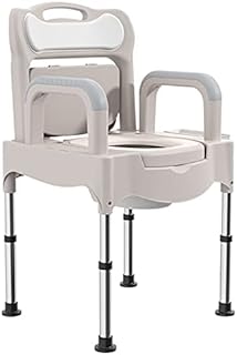 JmeiYyu Bedside Commodes, Bedside Toilet, Commode Chair, Comodes Over The Toilet, Adult Potty Chair for Seniors, Portable Toilets for Home Use, Height Adjustable, Up to 350 Lbs (Color : White)