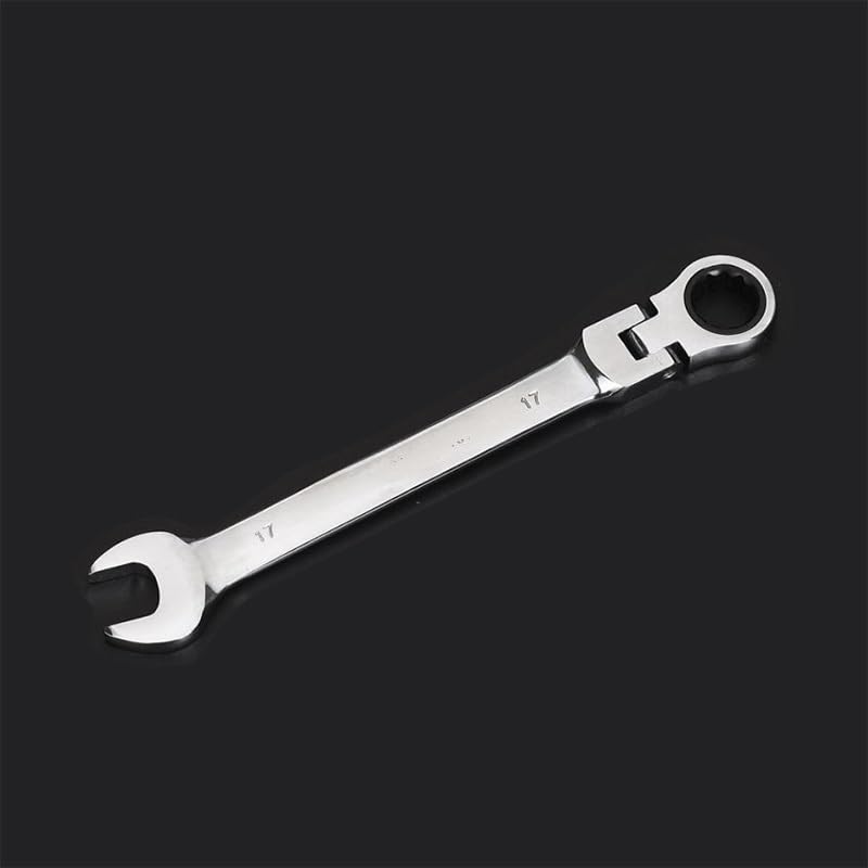 SHUNMIN Llaves Fijas con Carraca Combinación de Llave de trinquete 6 mm 7 mm 8 mm 9 mm 10 mm 11 mm 12 mm 13 mm 14 mm 15 mm 16 mm 17 mm 18 mm 19 mm 20 mm a 32 mm Llave Carraca(19mm 1pc)