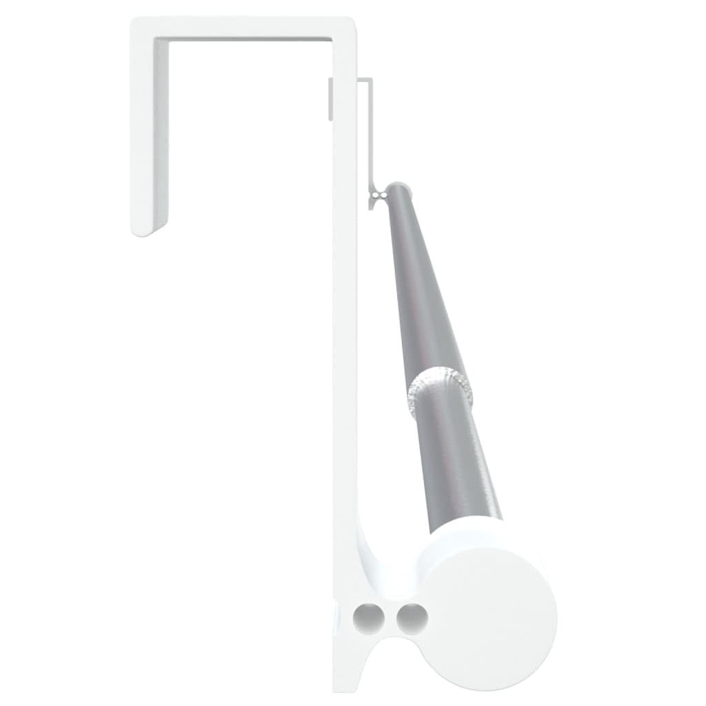 Lot de 2 tringles à rideaux télescopiques réglables en aluminium - 60-105 cm - Blanc et argenté - Pour fenêtre