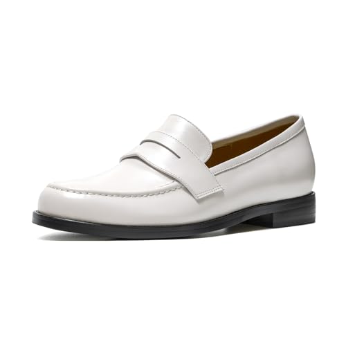 Image of ONEENO Women's Classic Flat Leather Penny Loafer