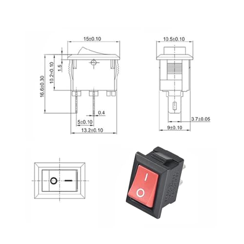 Interruptor basculante KCD11 para arreglar botones rotos en paneles y cajas de proyectos 4