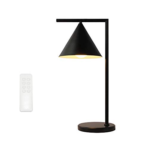 Lampe De Table De Fer, Lampes De Table En Marbre De L'interrupteur De Commande À Distance, E27 Chambre Lampe De Chevet, Éclairage Domestique, Lampes De Lecture D'étude (noir/Or/Blanc)