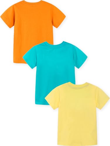 Image of Toddler Boys' Short Sleeve Tees Cotton Casual Graphic Crewneck Summer Top Clothes T-Shirts