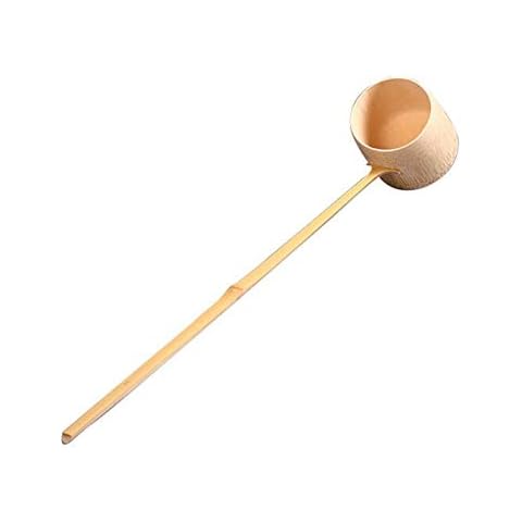 Demarkt Japanese Tea Ladle Bamboo Water Ladle Water Ladle Natural Bamboo Tea Spoon Water Dipper Water Ladle Tea Ceremony Tools 24 cm Cover