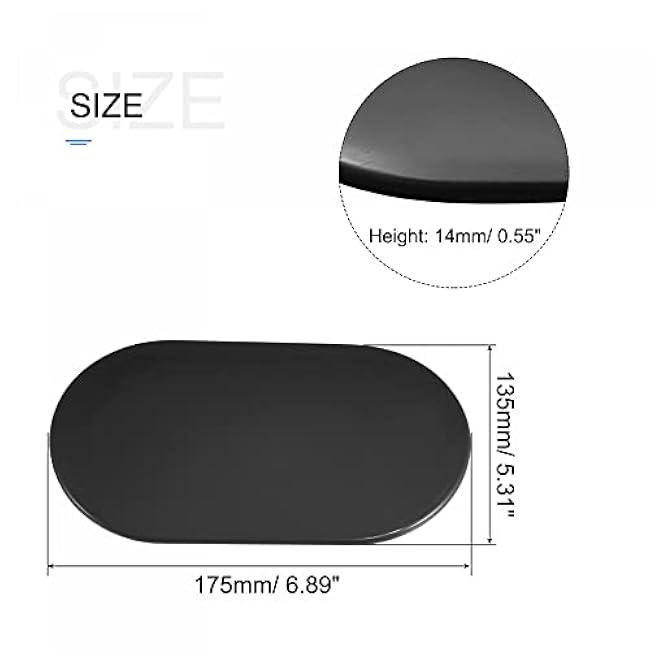 uxcell Exercise Core Sliders, Oval Glider Discs with Feet Covers, Dual Sided Usage in Home Gym for Full Body Workout