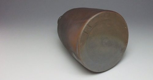 Amazon.co.jp: 備前焼 舟徳利花入（桟切) 【花器 花入 花瓶 花びん