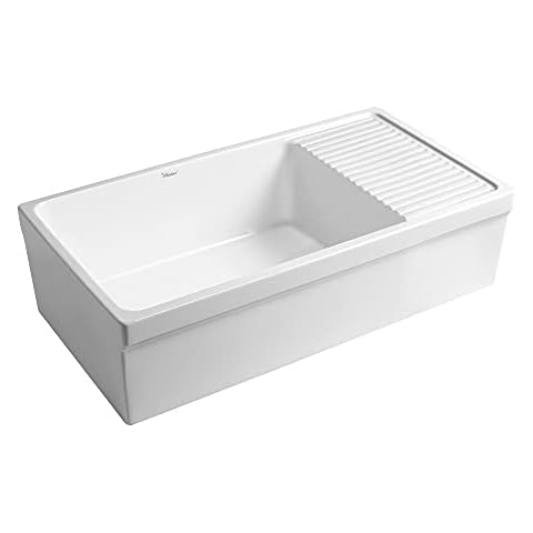 Whitehaus Collection WHQD540-WHITE Fireclay Kitchen Sink Cover