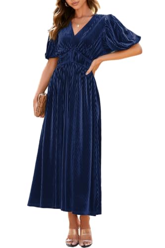 Image of Maxigerui Women's Velvet Maxi Dress Formal Dresses for Wedding Guest Dress