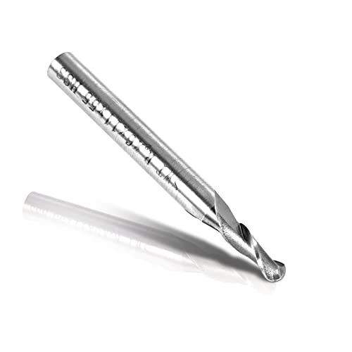 CNC 6MM Shank 2 Flute Ball Nose End Milling Lathe Cutter Router Bit Tool for Cutting and Hook Slots