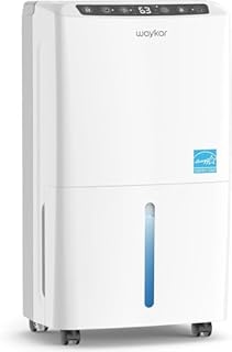 Waykar 2,000 Sq. Ft Energy Star Dehumidifier for Home and Basements, with Auto or Manual Drainage, 0.6 Gal Water Tank Capacity