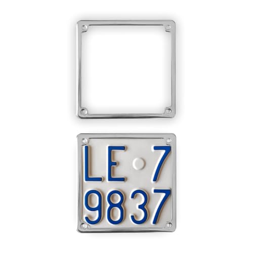 Portatarga Moto Epoca fino al 1985, 165x165 mm, Resistente e