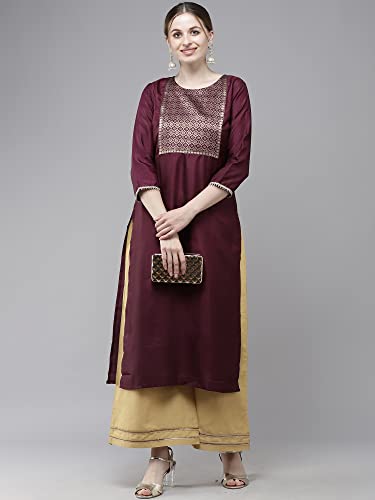 Image of INDO ERA Women's Cotton Straight Fit Straight Kurta