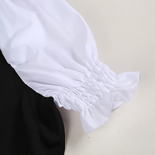 minjiSF Dames plus size Duitse jurk vierkante hals schort Oktoberfest bier meisje kostuum - Afbeelding 5