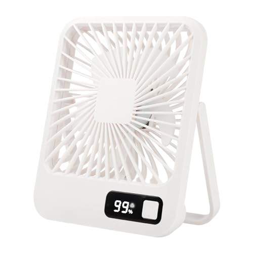 Yzdysg Ventilador eléctrico, portátil, recargable, de 5 velocidades, silencioso, plegable, para viajes, oficina, camping