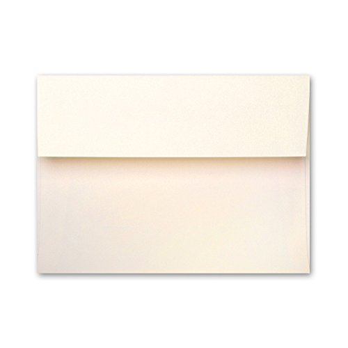20 Poison Ivory Shimmer Square Flap A2 Envelopes
