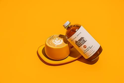 Image of Pink House Alchemy Spiced Butternut Pumpkin Simple Syrup 16 OZ Bottle - Coffee, Cocktail, Non-Alcoholic and Mocktail Drinks, All-natural (SBP)