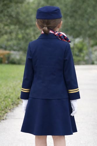 Disfraz de auxiliar de vuelo para niñas con accesorios miniatura 2
