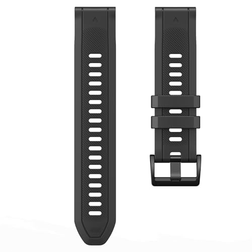 22mm/26mm Upgraded Composite Silicone Rubber Replacement Watch Band with Stainless Steel Buckle for Garmin Fenix 8/6/7, Forerunner 965/955/945, epix Pro Gen 2 – Quick Fit Strap